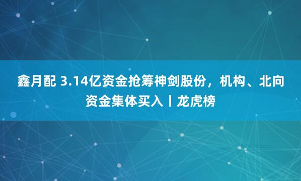 鑫月配 3.14亿资金抢筹神剑股份，机构、北向资金集体买入丨龙虎榜